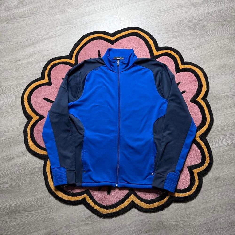Ralph Lauren RLX Full Zip Track Jacket Size Large Navy Blue Athletic